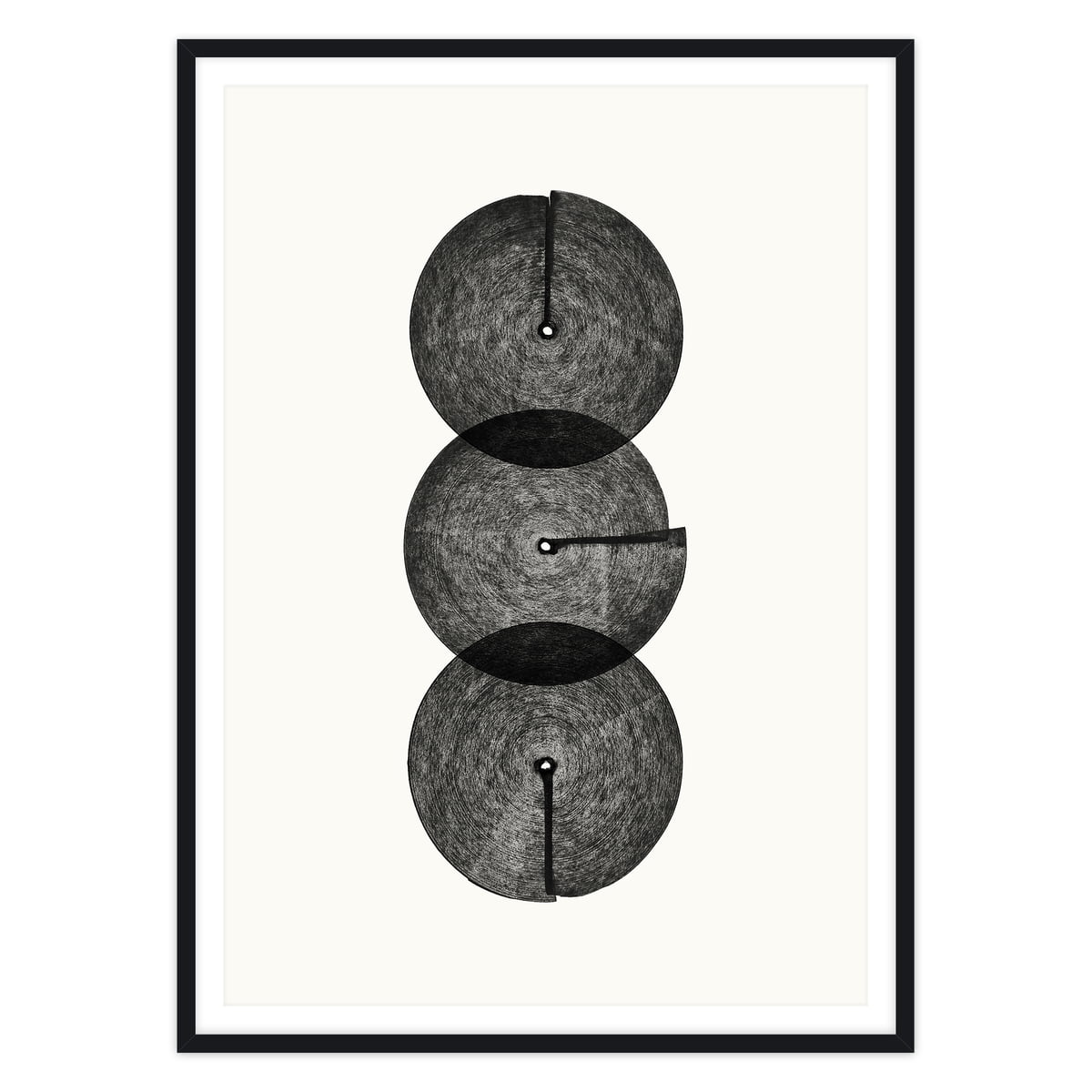 artvoll - Circles No. 3 Poster mit Rahmen