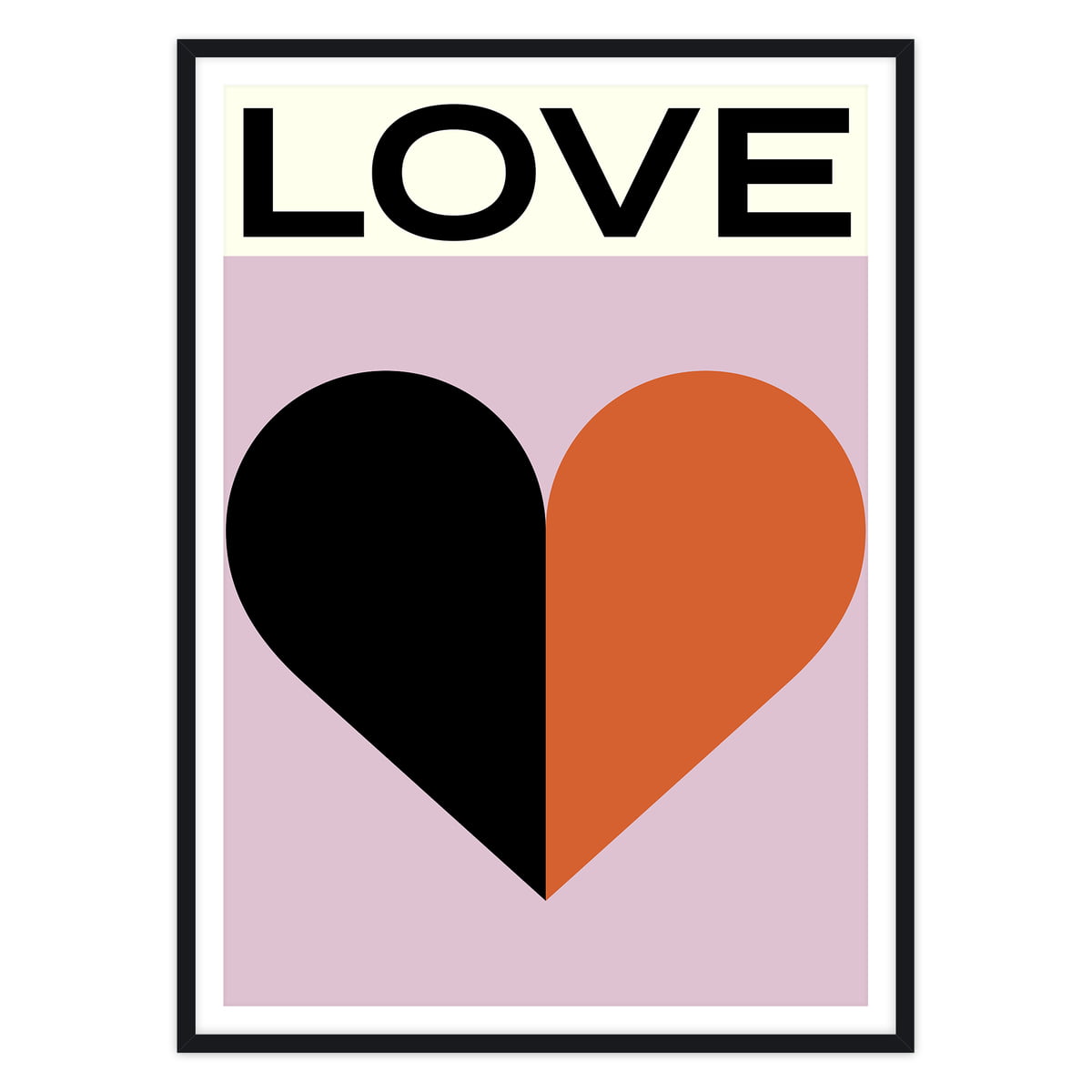 artvoll - Love Poster mit Rahmen