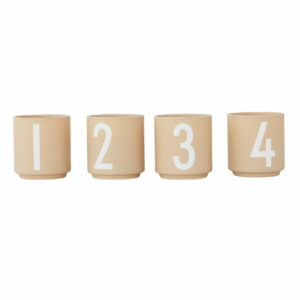 Design Letters - Porzellan Mini-Becher (4er-Set)