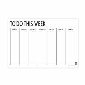 Design Letters - Weekly Planner A4 (Sprache: Deutsch)