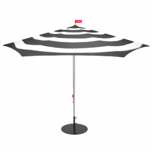 Fatboy - Stripesol Set Sonnenschirm Ø 350 cm anthrazit + Ständer schwarz