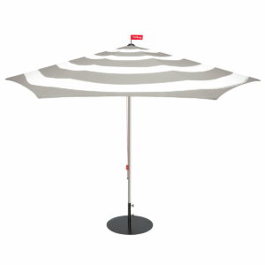 Fatboy - Stripesol Set Sonnenschirm Ø 350 cm hellgrau + Ständer schwarz