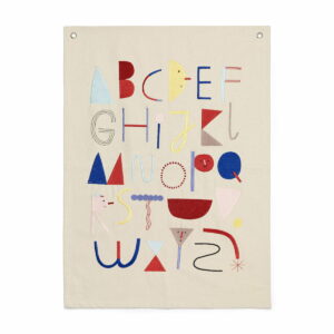 ferm LIVING - Alphabet Fabric Stoffposter 50 x 70 cm