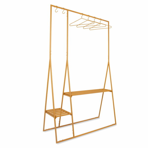 HKliving - Garderobe mit Kleiderbügeln und Garderobenhaken