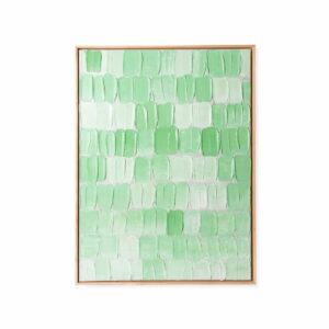 HKliving - Green Palette abstraktes gerahmtes Wandbild