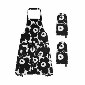 Marimekko - Pieni Unikko Schürze mit 2 x Ofenhandschuh