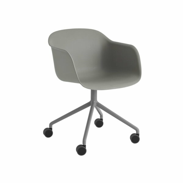 Muuto - Fiber Armchair Swivel mit Rollen