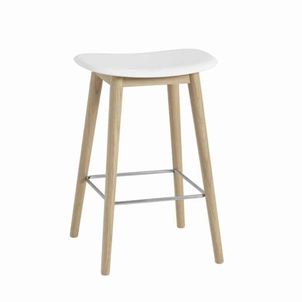 Muuto - Fiber Barhocker Wood Base H 65 cm