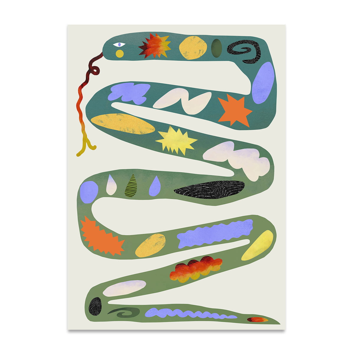 Paper Collective - Green Snake Poster