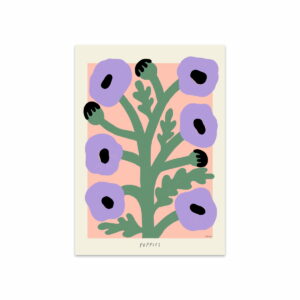 The Poster Club - Purple Poppies von Madelen Möllard